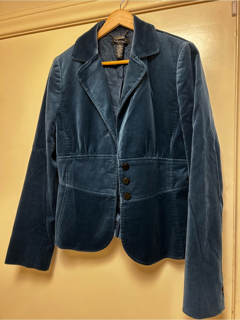 Laundry By Shelli Segal Teal Velvet Blazer
